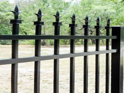 triad finials on aluminum fence