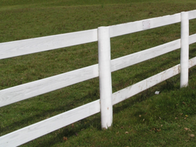 pvc vinyl post and rail fence