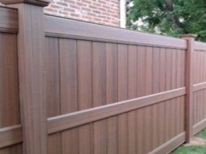 pvc vinyl simulated wood fence